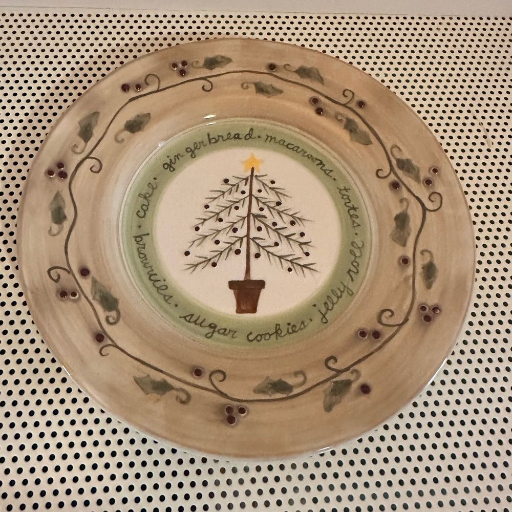 Festive Tree Designed ceramic holiday plate